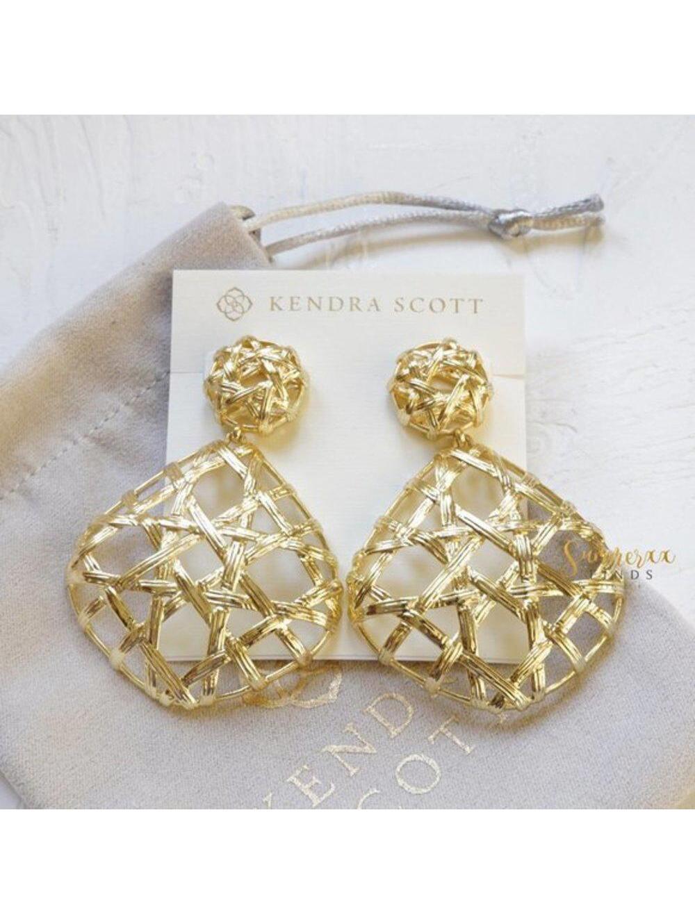 Kendra Scott Natalie Statement Drop Earrings Gold